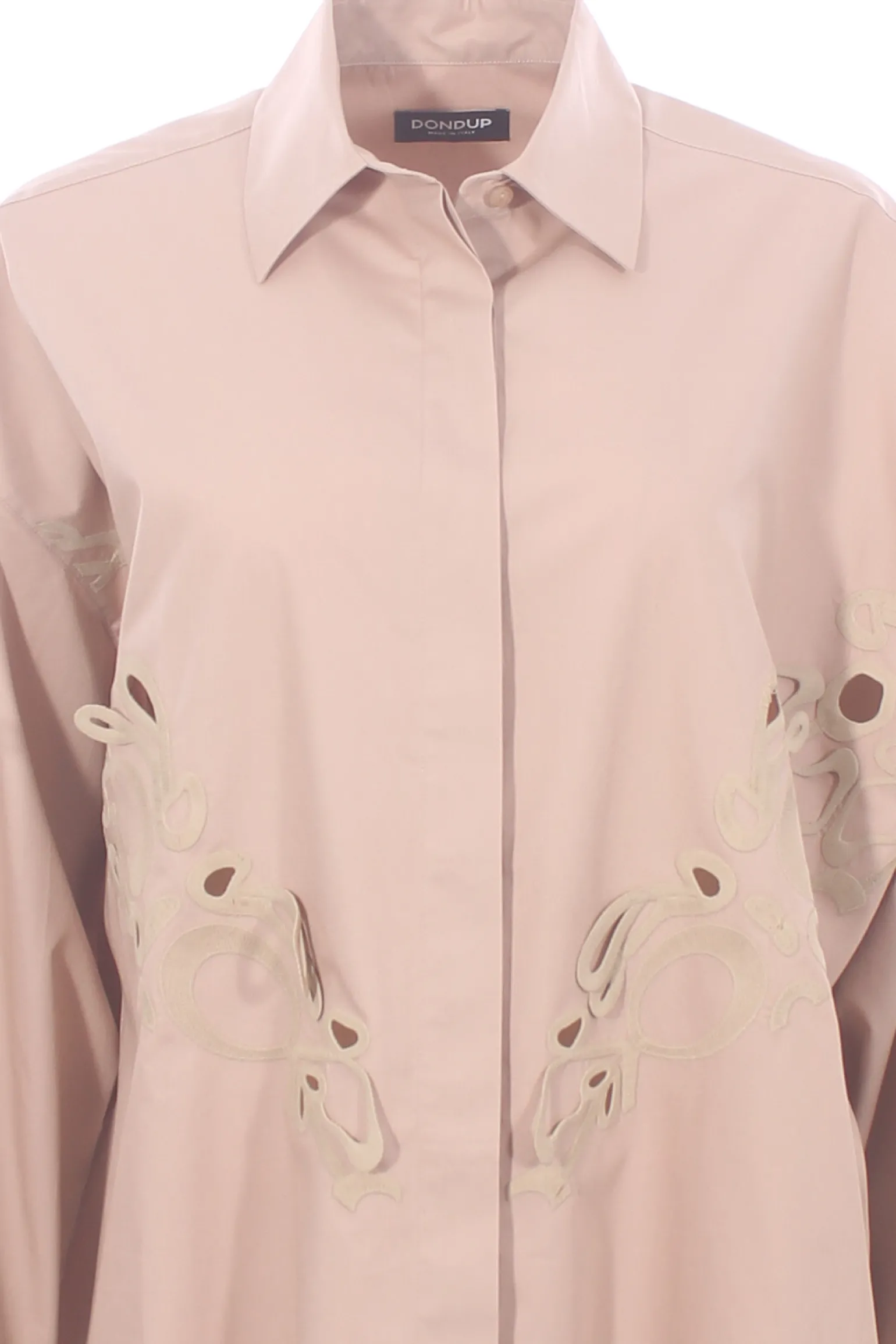 Abito camicia in cotone con ricami