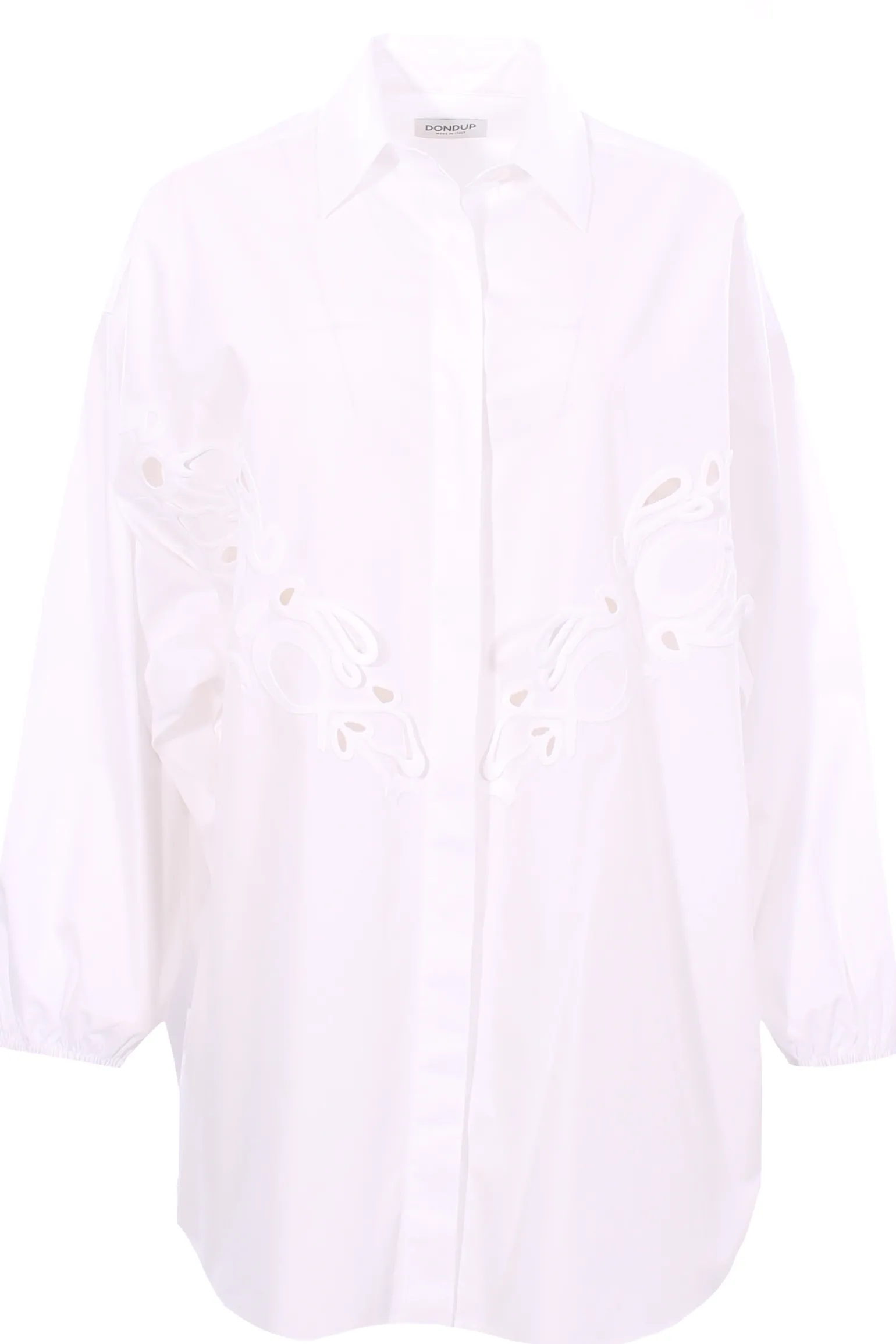 Abito camicia in cotone con ricami