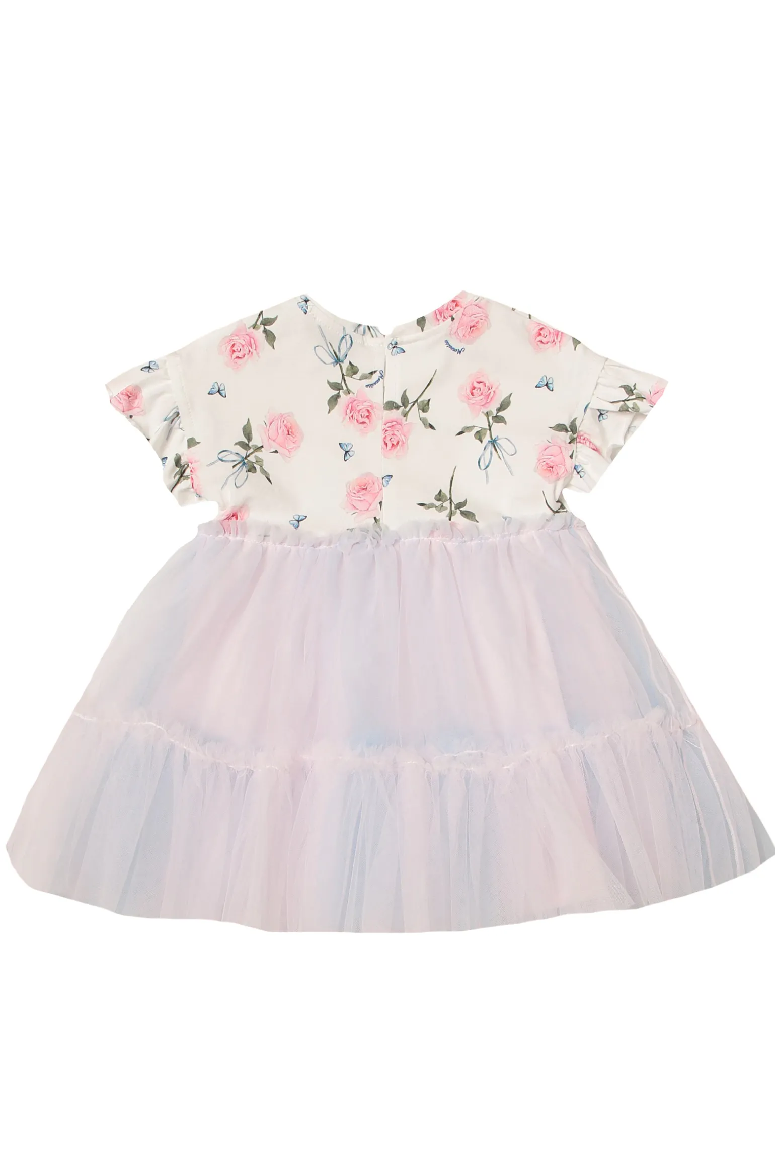 Abito con tulle rose