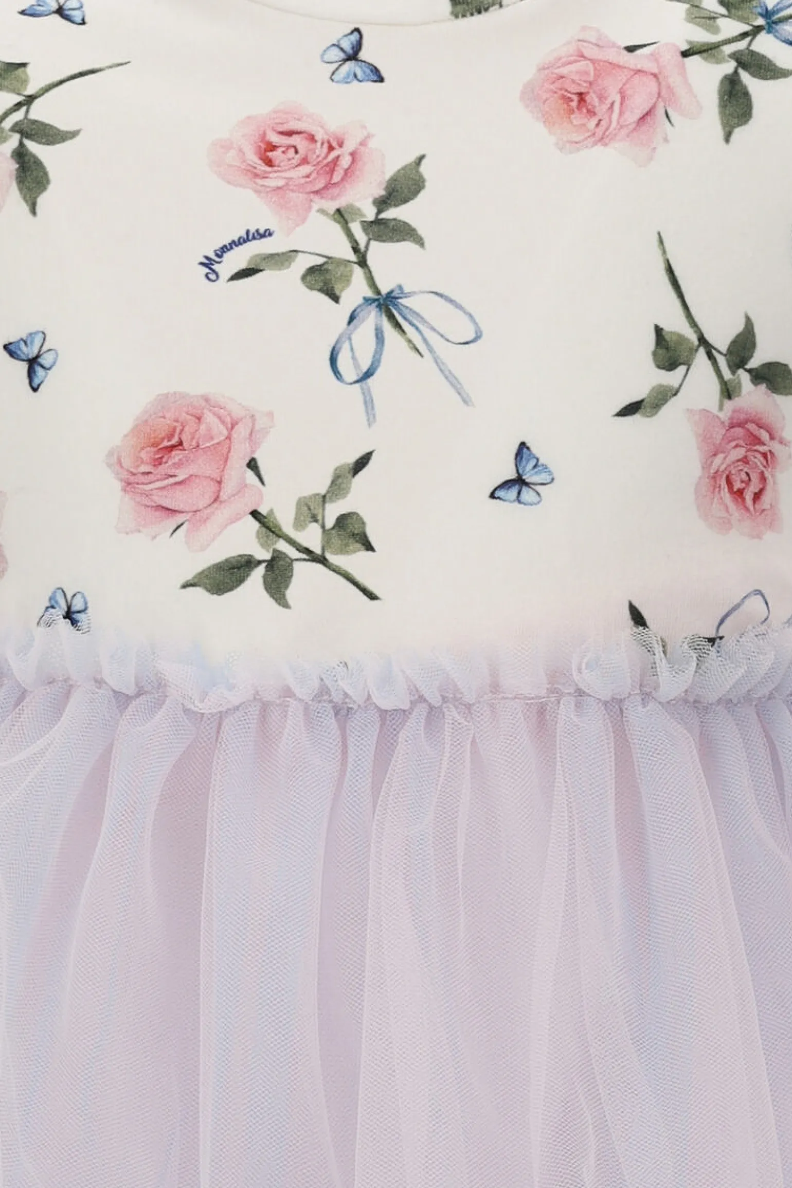 Abito con tulle rose
