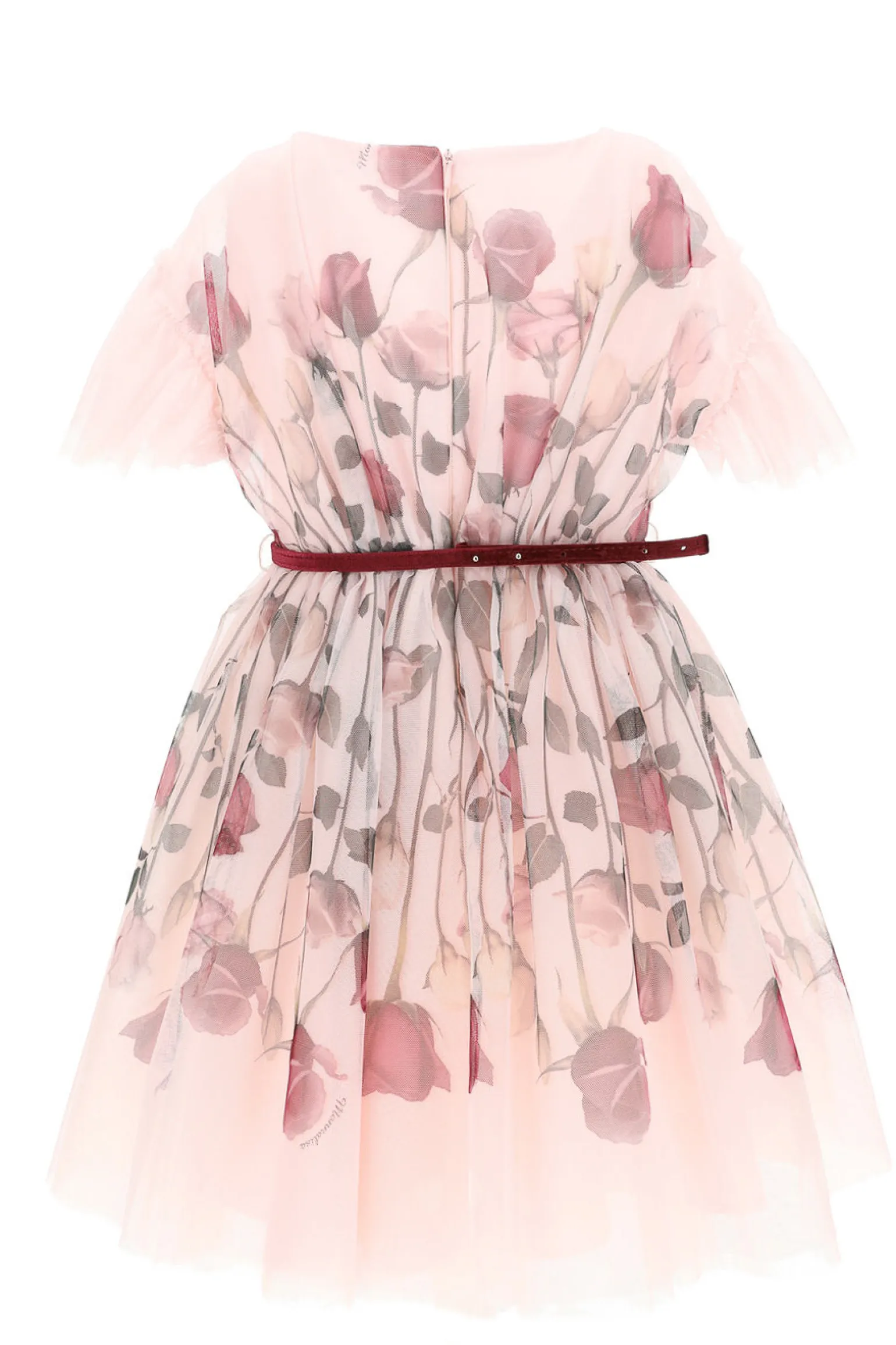 Abito con tulle rose
