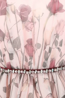 Abito con tulle rose