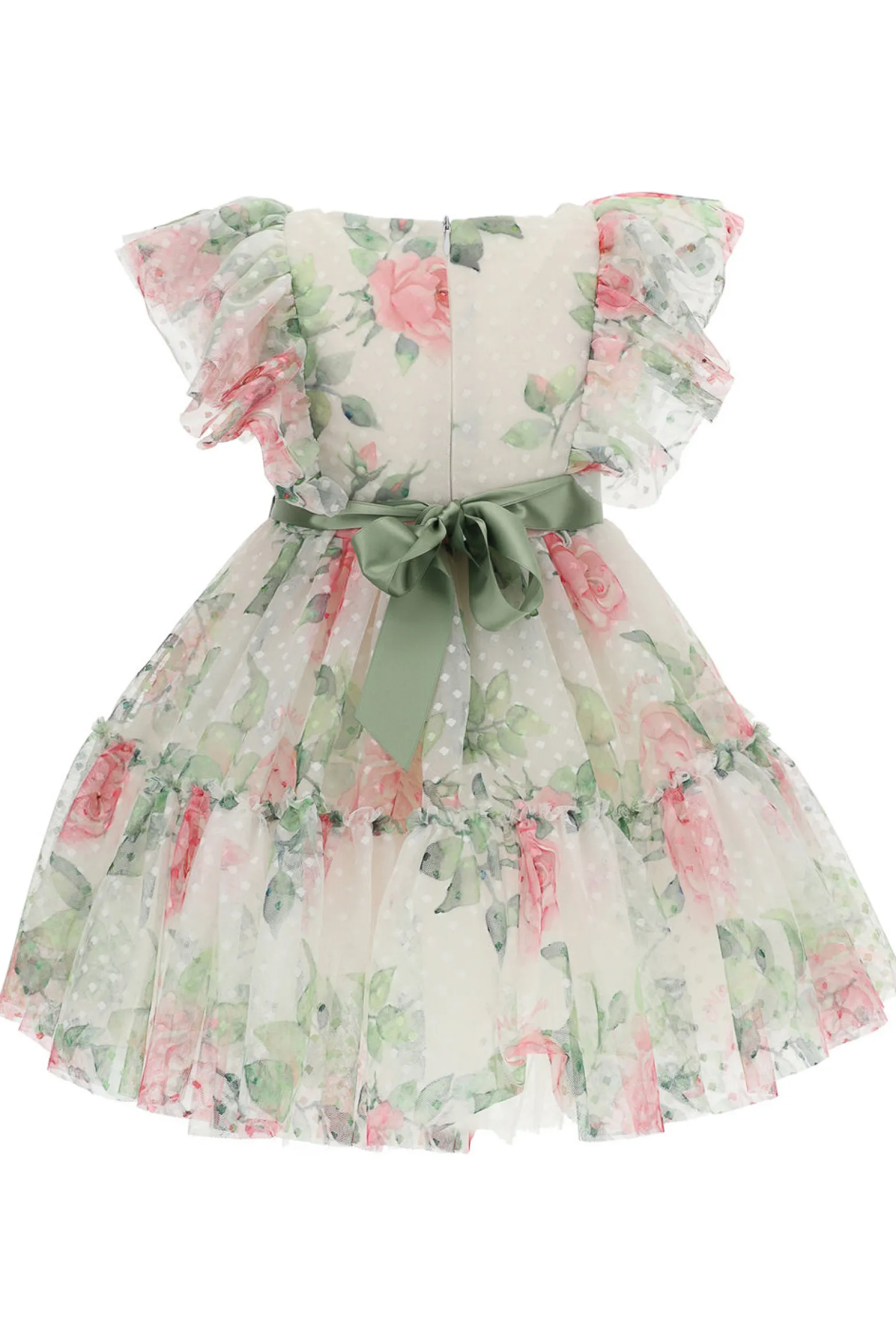Abito in tulle stampa rose