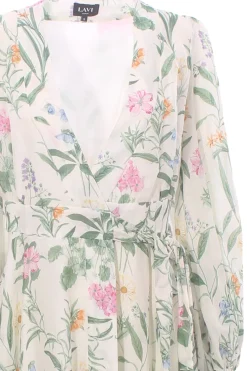 Abito lungo ligea fiori rame'