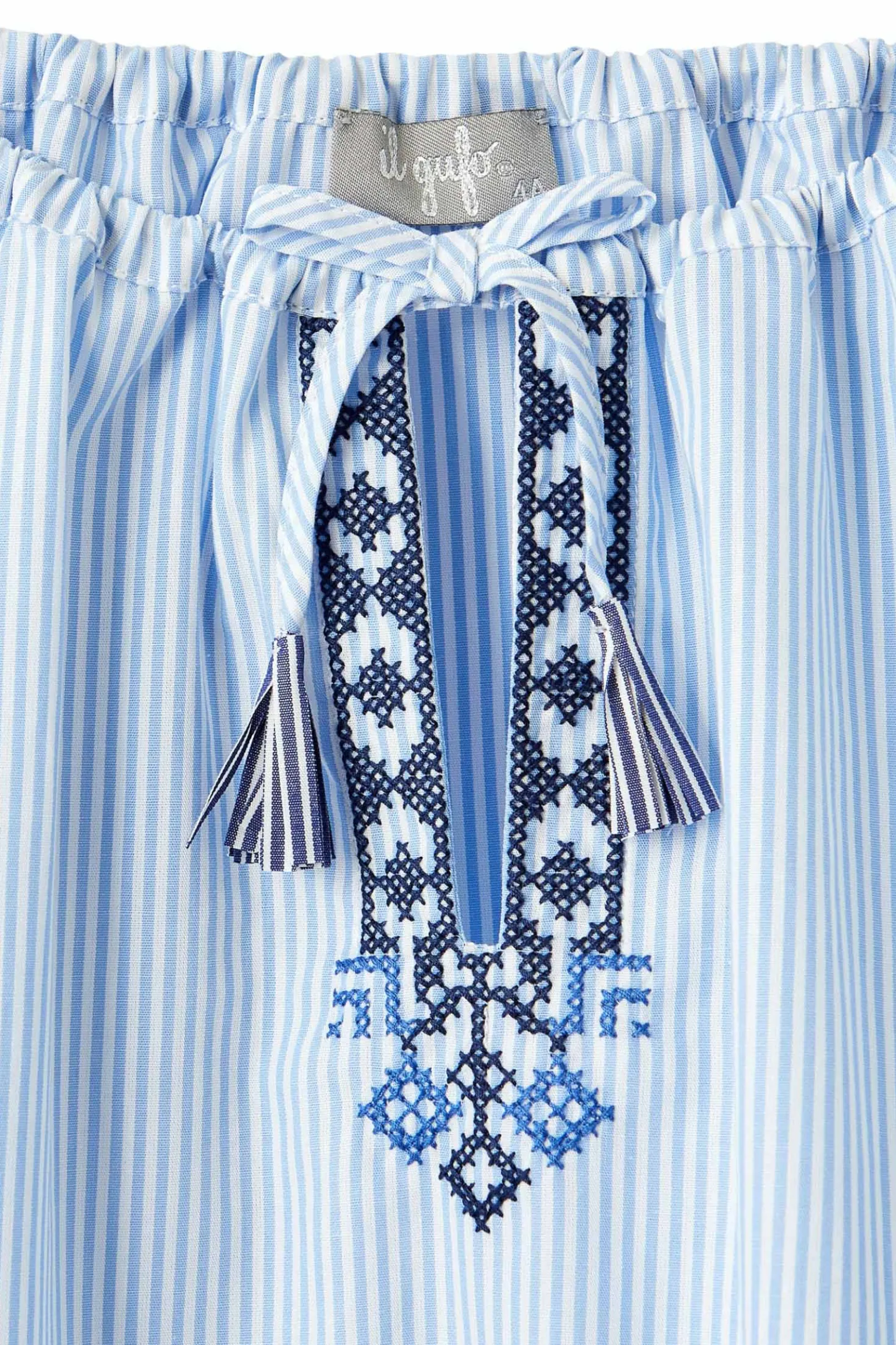 Abito rigato in cotone