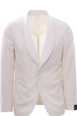 Abito smoking collo scialle in lana super 120's natural stretch