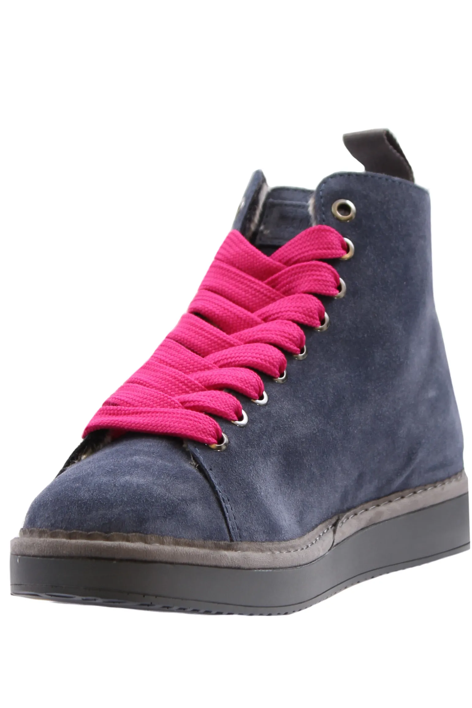 Ankle boot suede lined faux fur