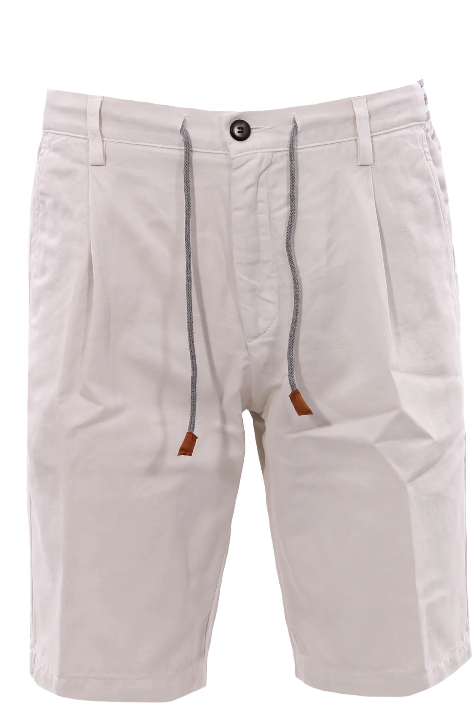Bermuda jogger in cotone e lino