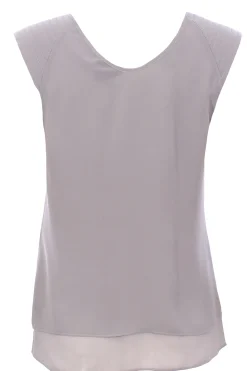 Blusa georgette collo a v
