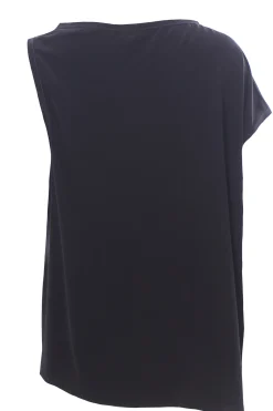 Blusa in crepe de chine asimmetrica