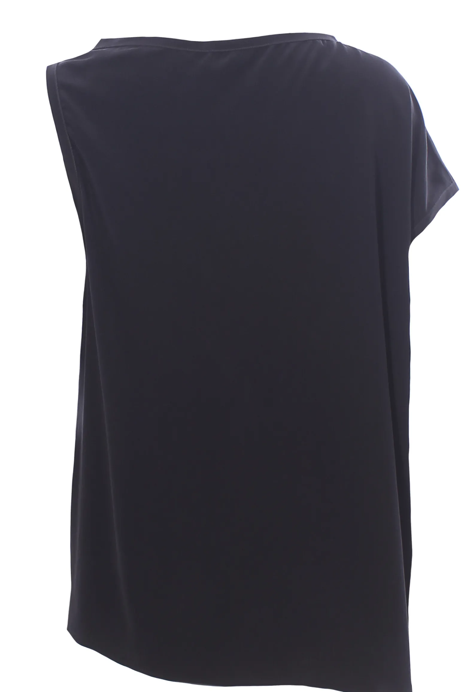Blusa in crepe de chine asimmetrica