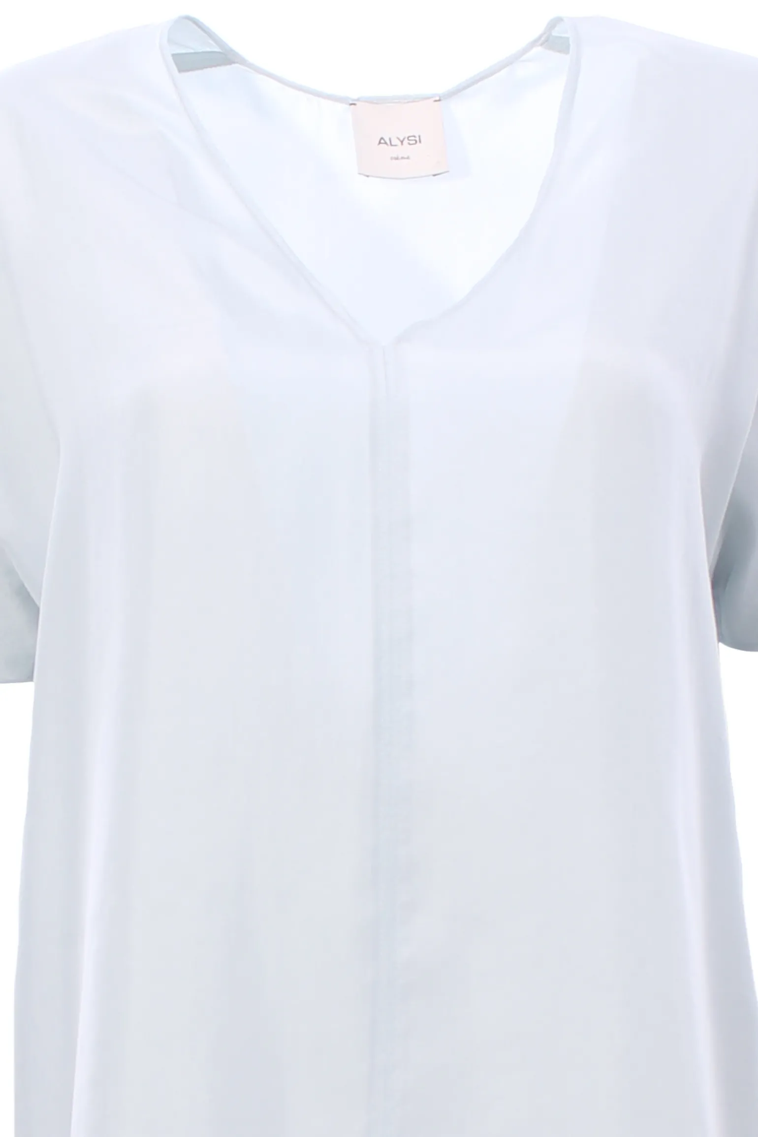Blusa in seta collo a v