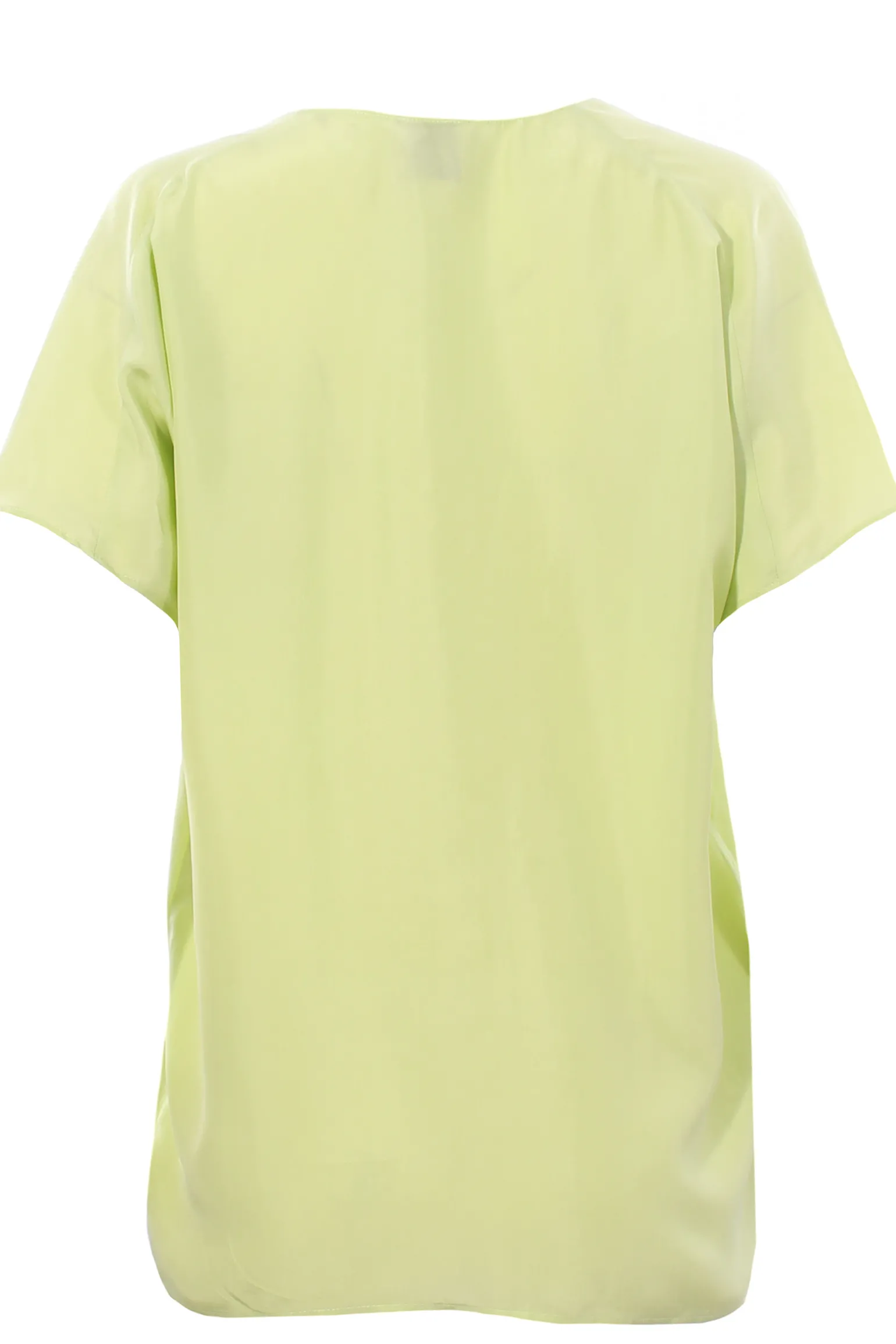 Blusa in seta collo a v