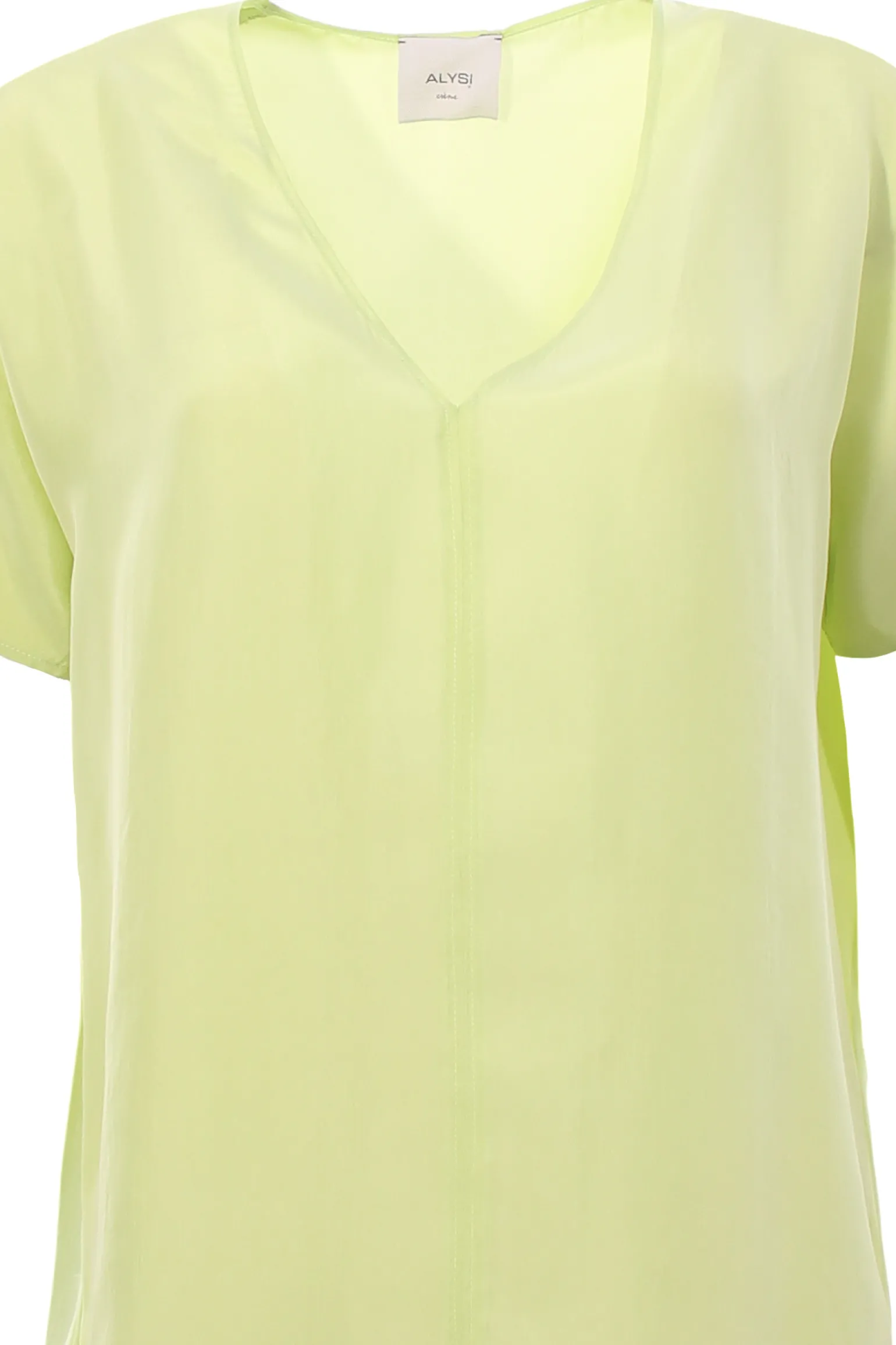 Blusa in seta collo a v
