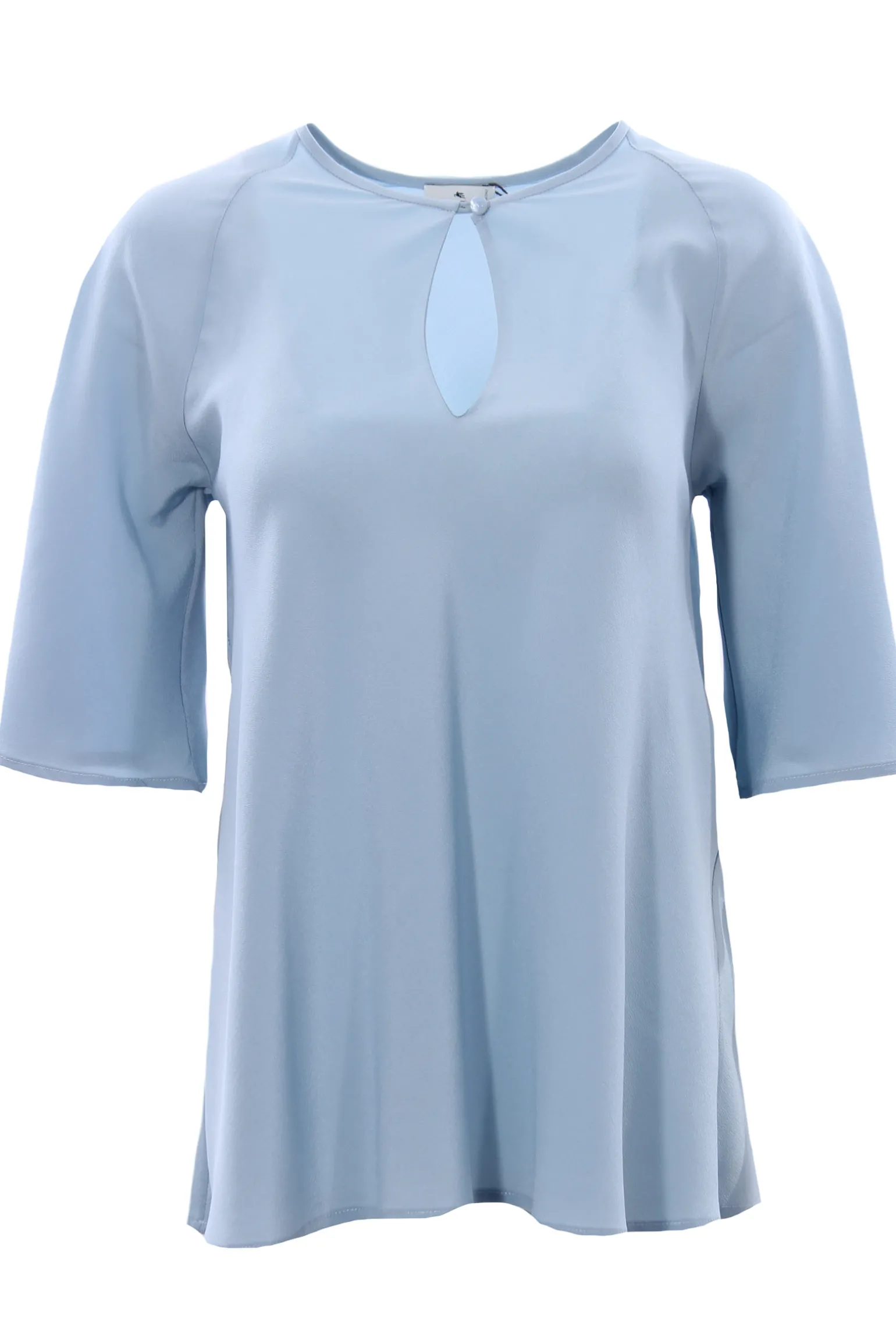Blusa in seta collo a v