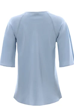 Blusa in seta collo a v