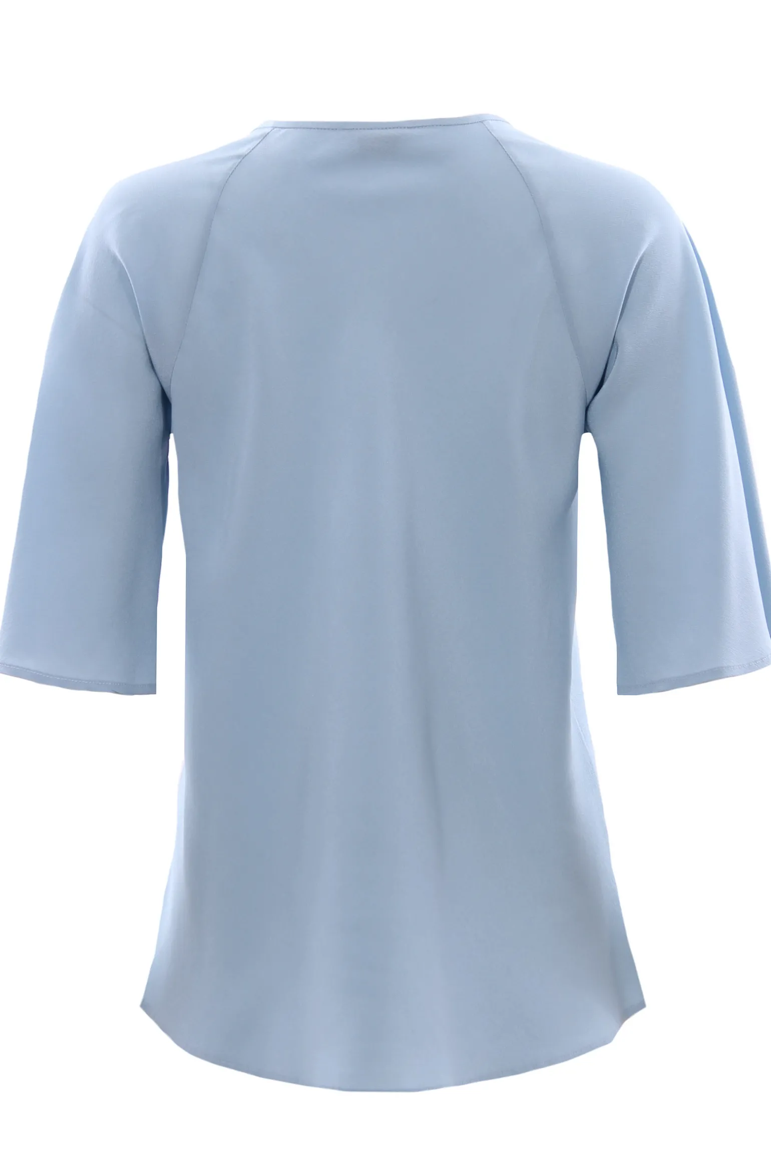 Blusa in seta collo a v