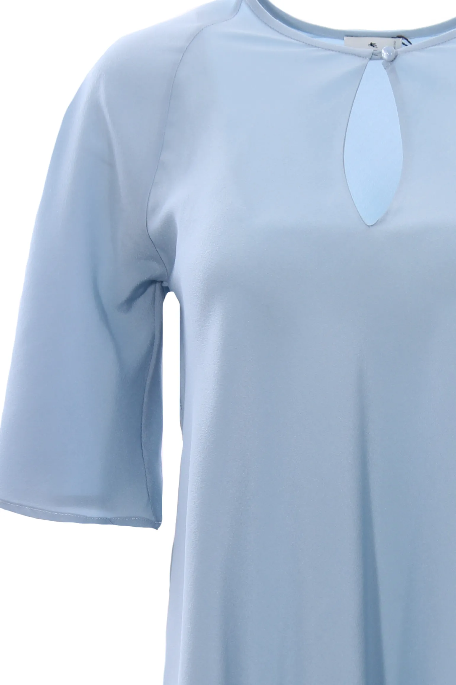 Blusa in seta collo a v