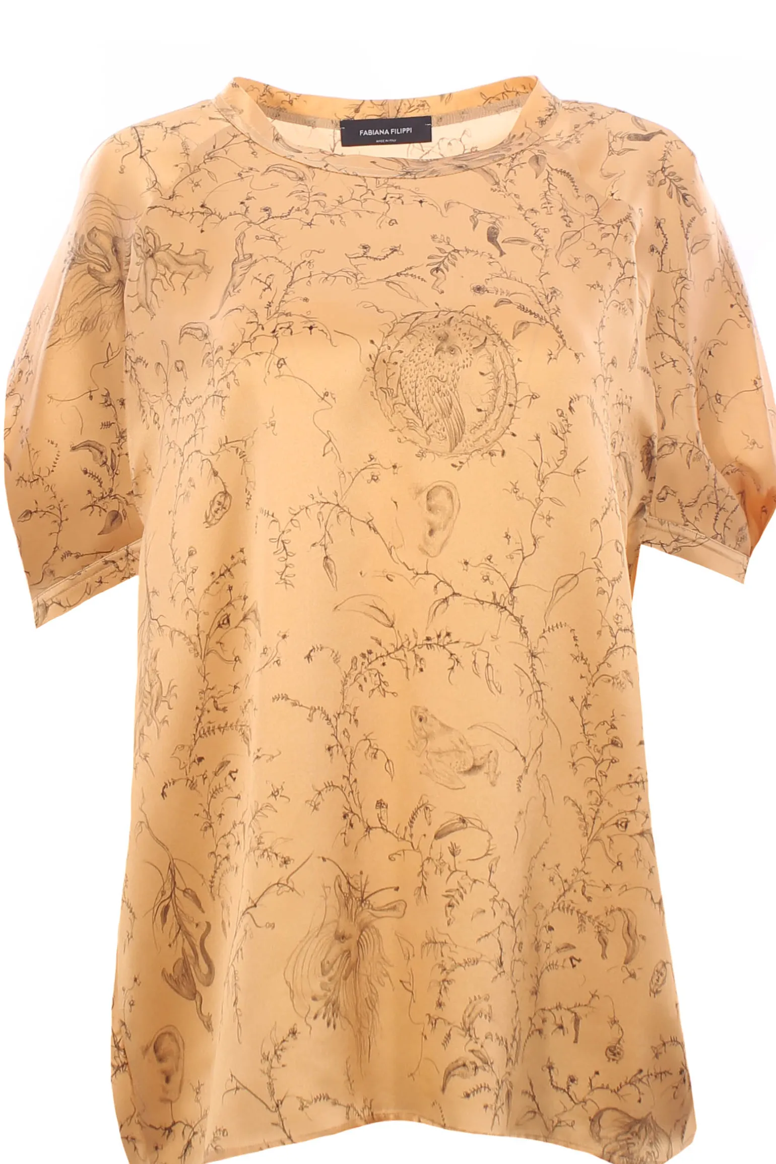 Blusa in seta stampata
