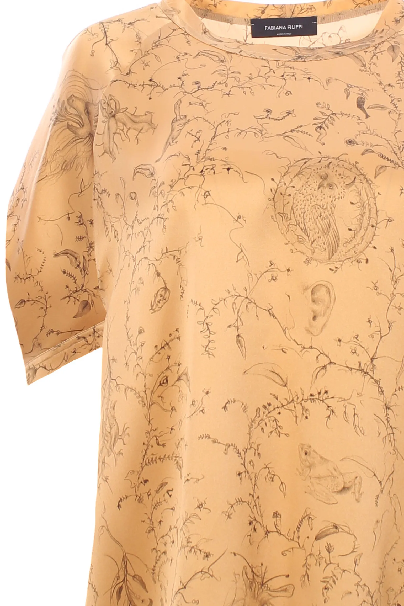 Blusa in seta stampata