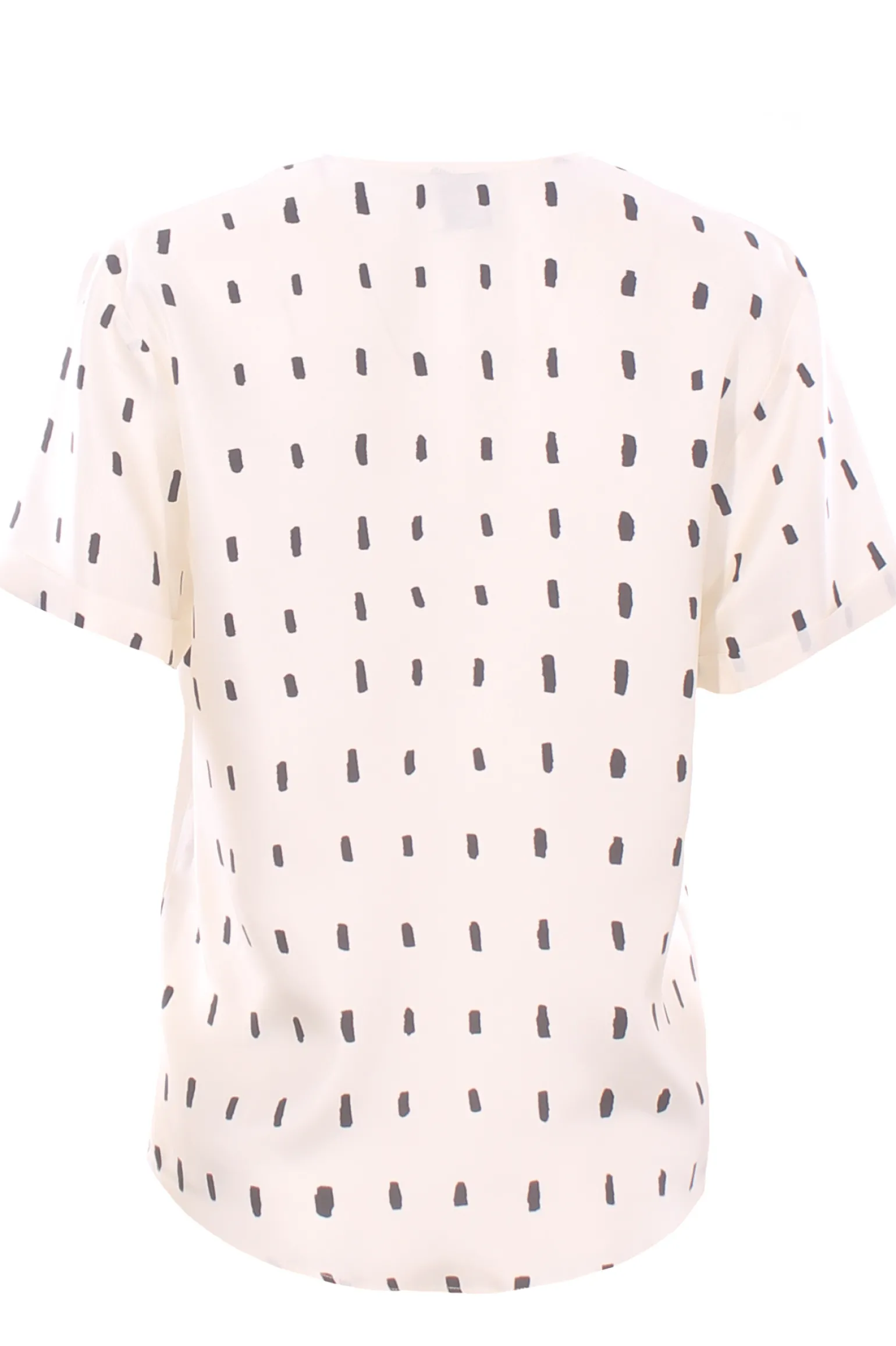 Blusa in seta stampata efetto polo