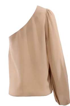 Blusa monospalla in seta