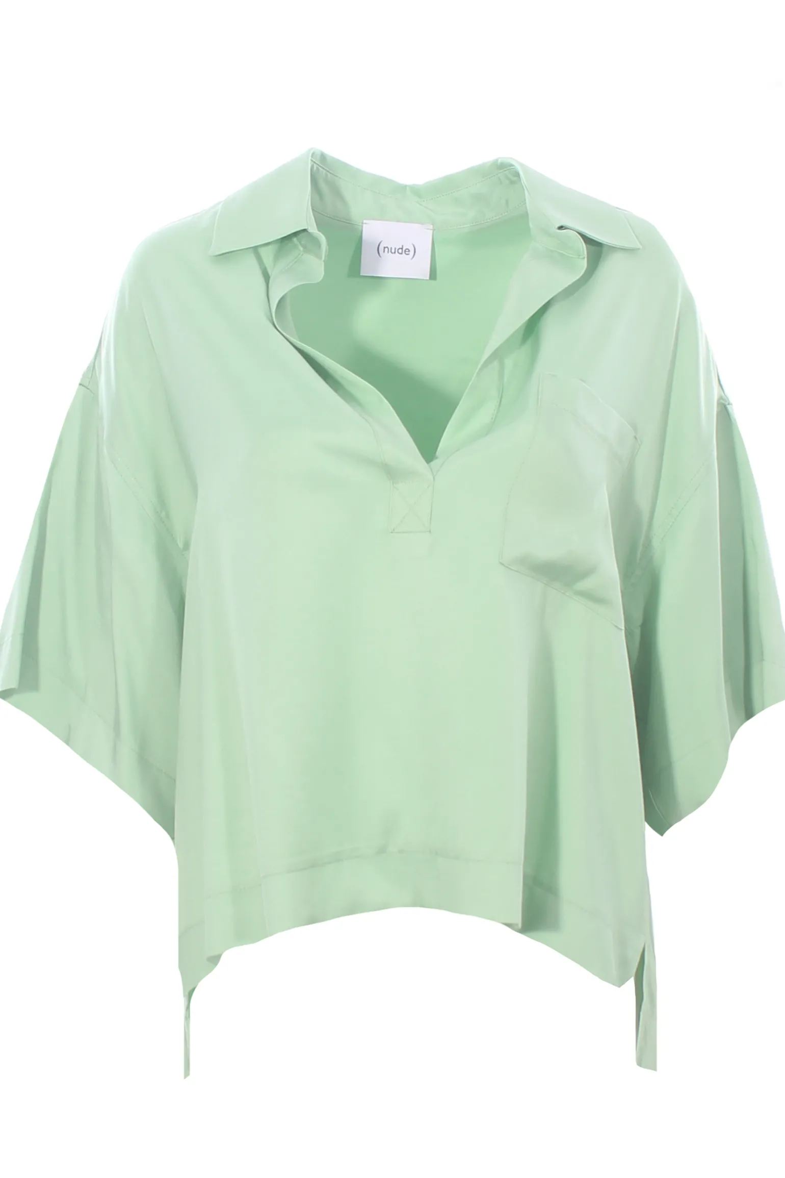 Blusa polo in viscosa