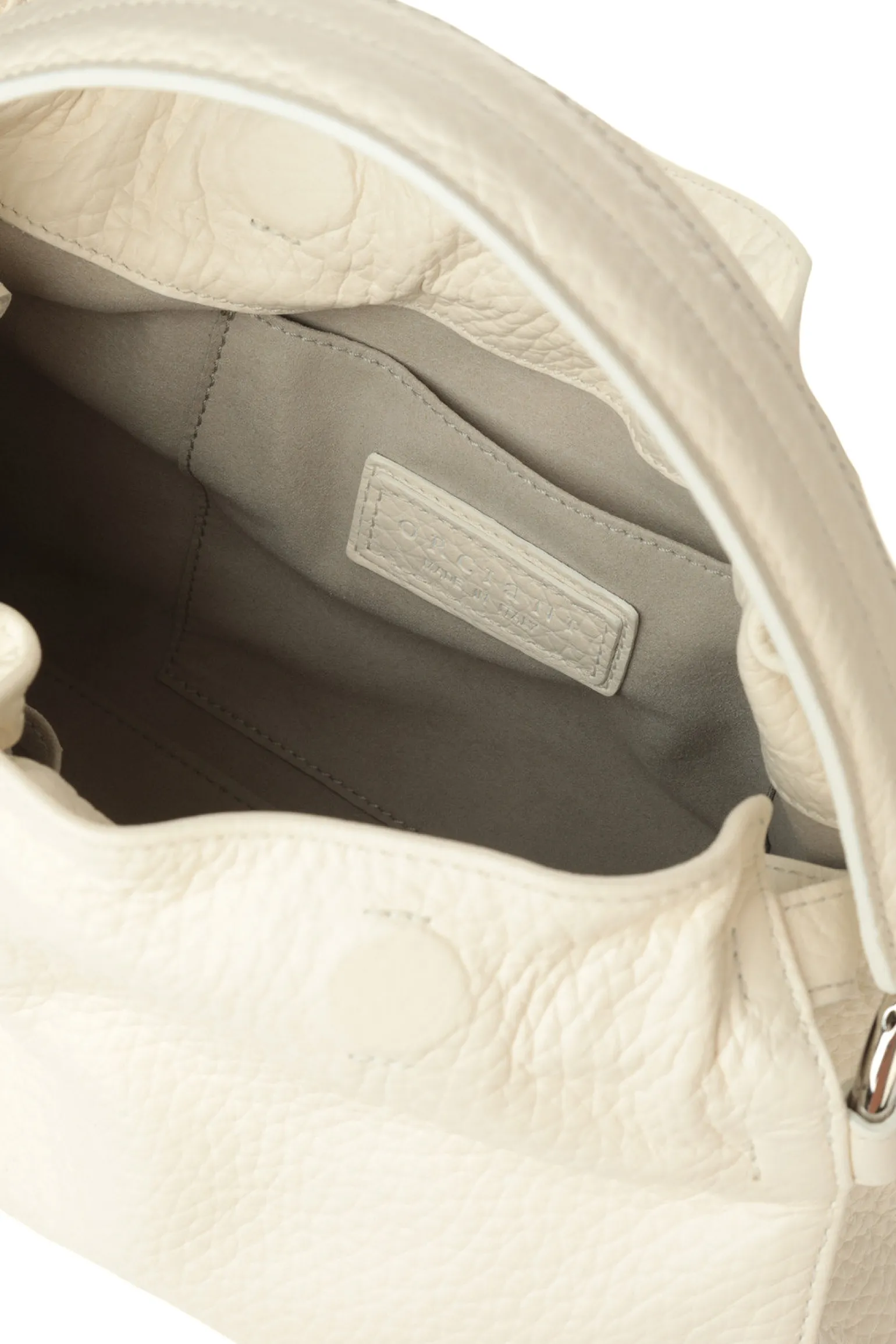 Borsa a mano puffy soft in pelle con tracolla