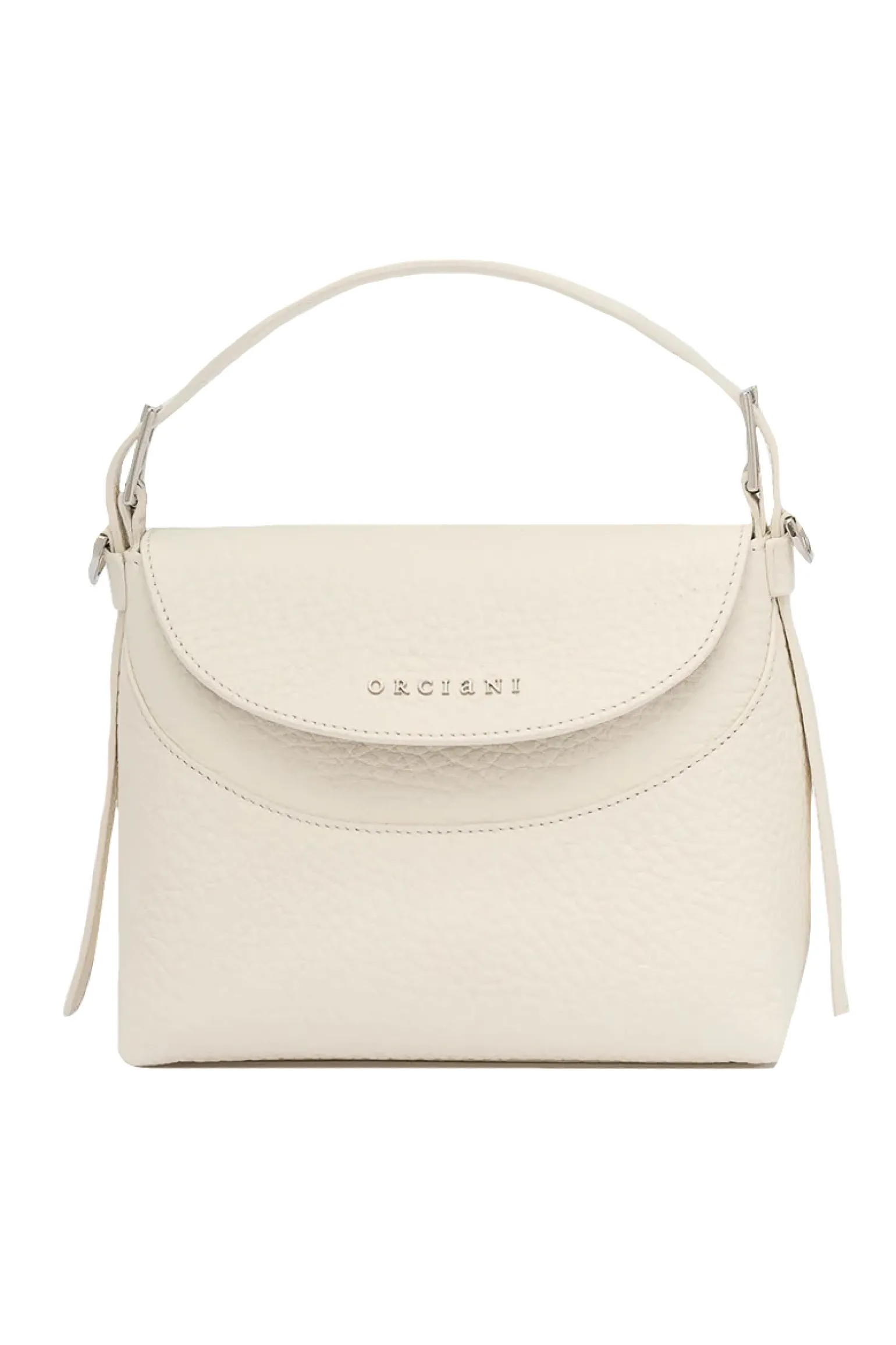borsa nana small soft in pelle martellata con tracolla