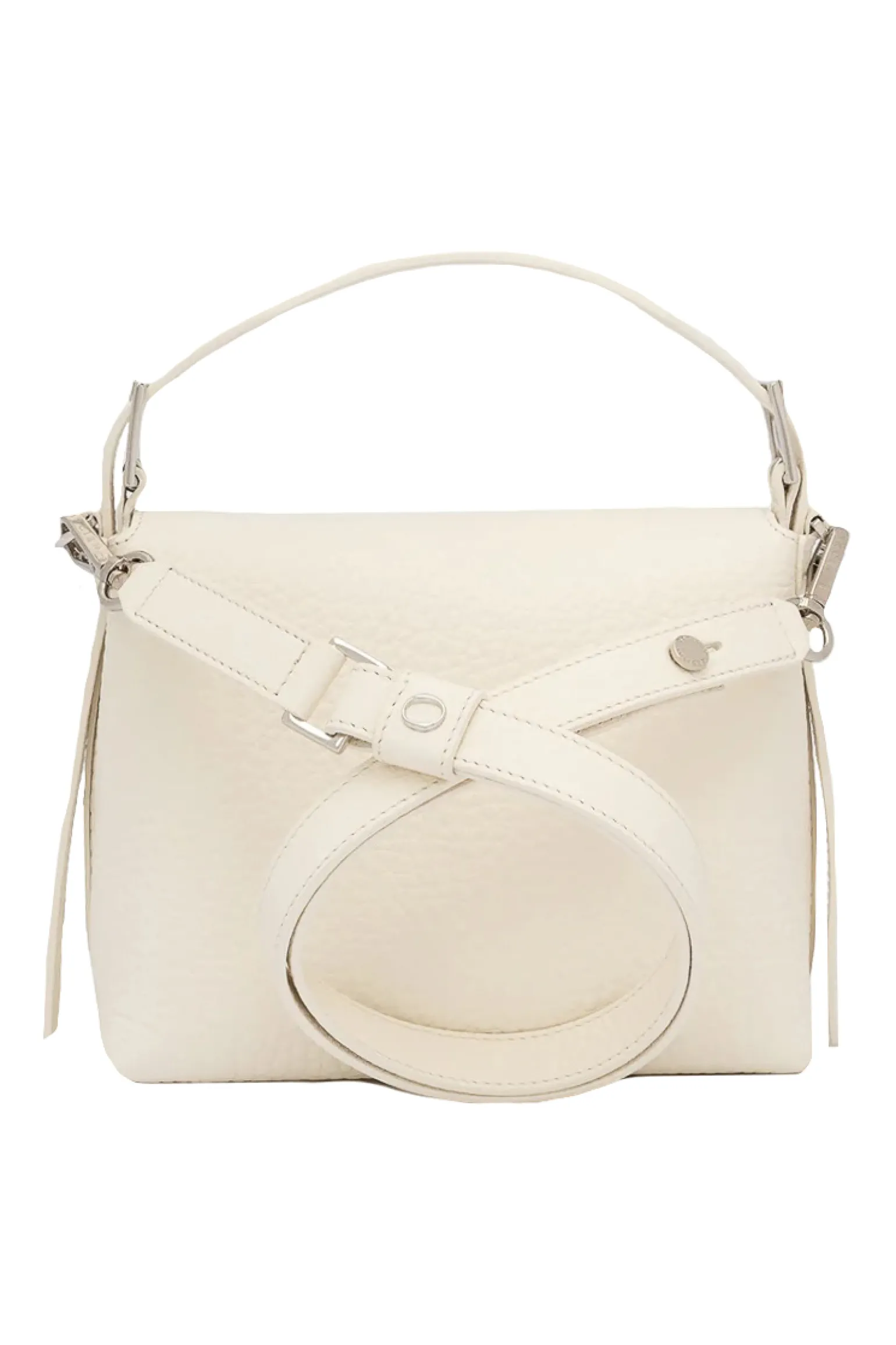 borsa nana small soft in pelle martellata con tracolla