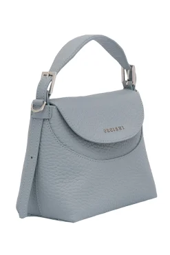 borsa nana small soft in pelle martellata con tracolla