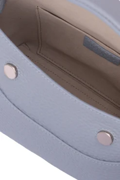 borsa nana small soft in pelle martellata con tracolla