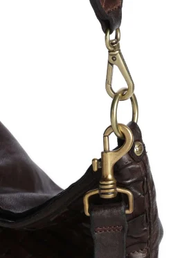 Borsa shopping edera in pelle di vacchetta intrecciata