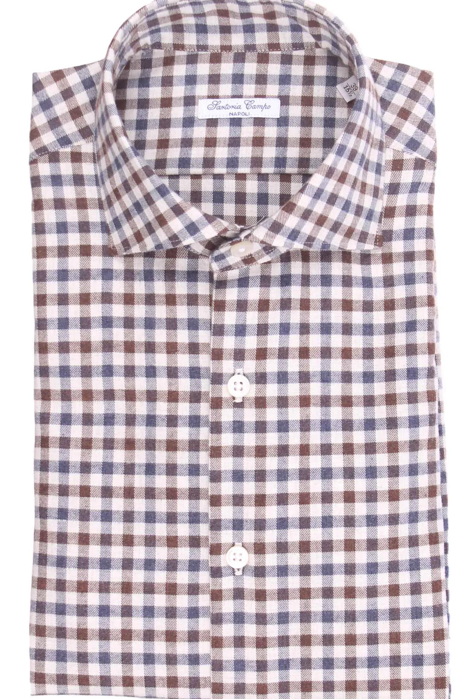 camicia a quadretti in flanella di cotone