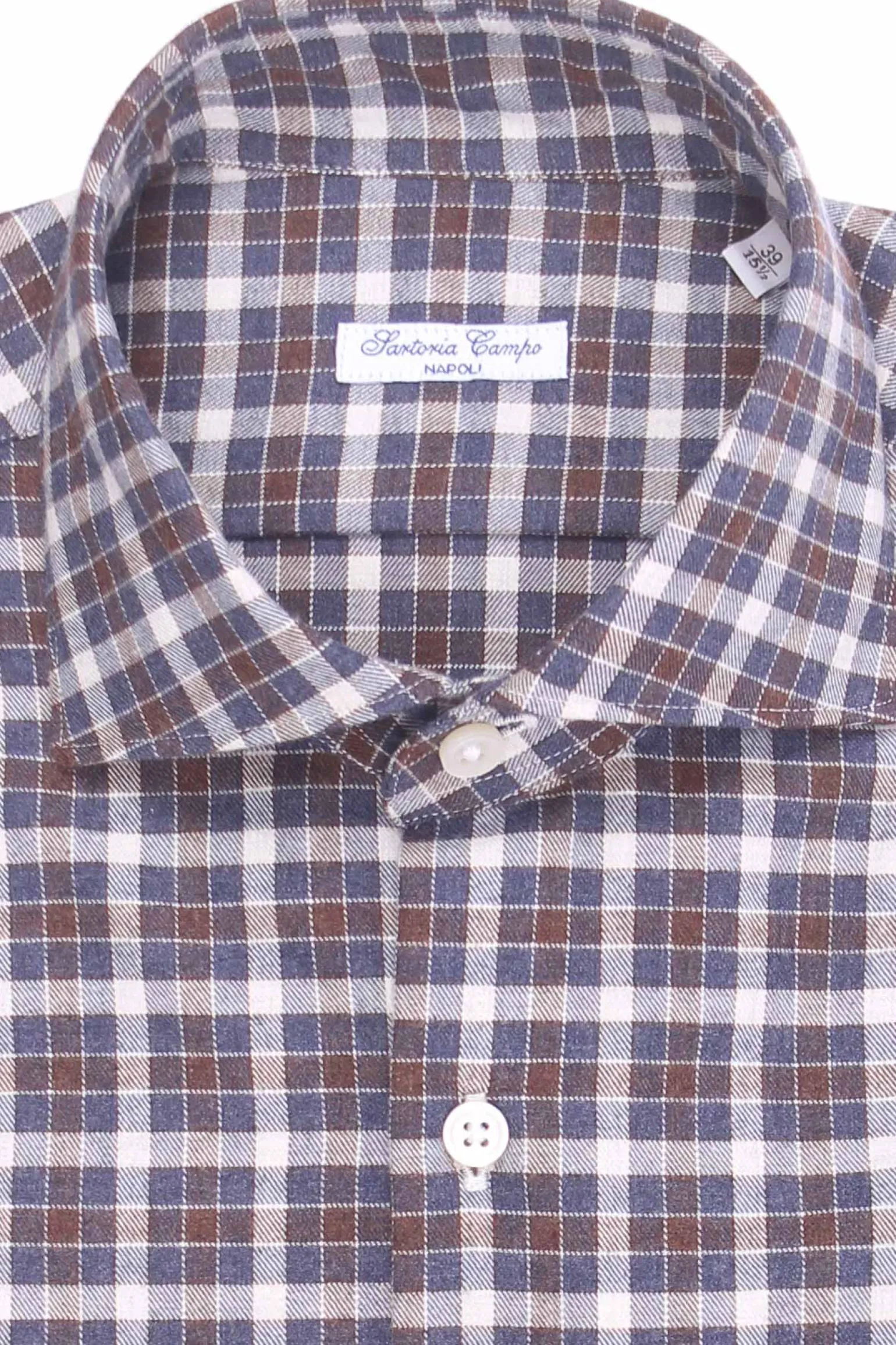 camicia a quadretti in flanella di cotone