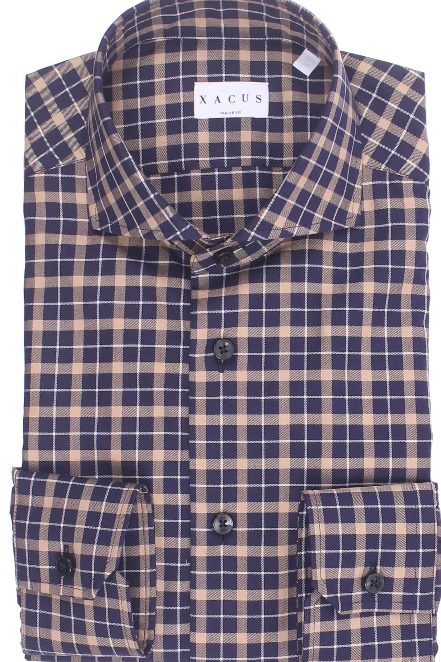 camicia a quadri in twill di cotone