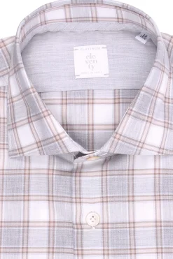 camicia check in cotone