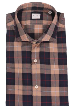 Camicia check in twill di cotone