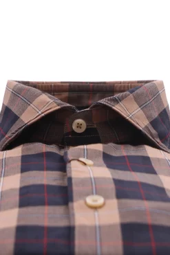 Camicia check in twill di cotone