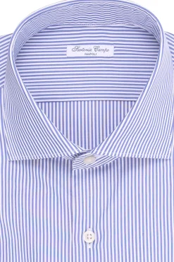 camicia in cotone a righe