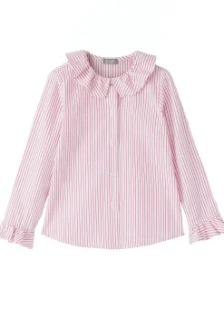 Camicia in cotone con rouches