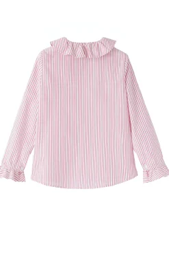 Camicia in cotone con rouches