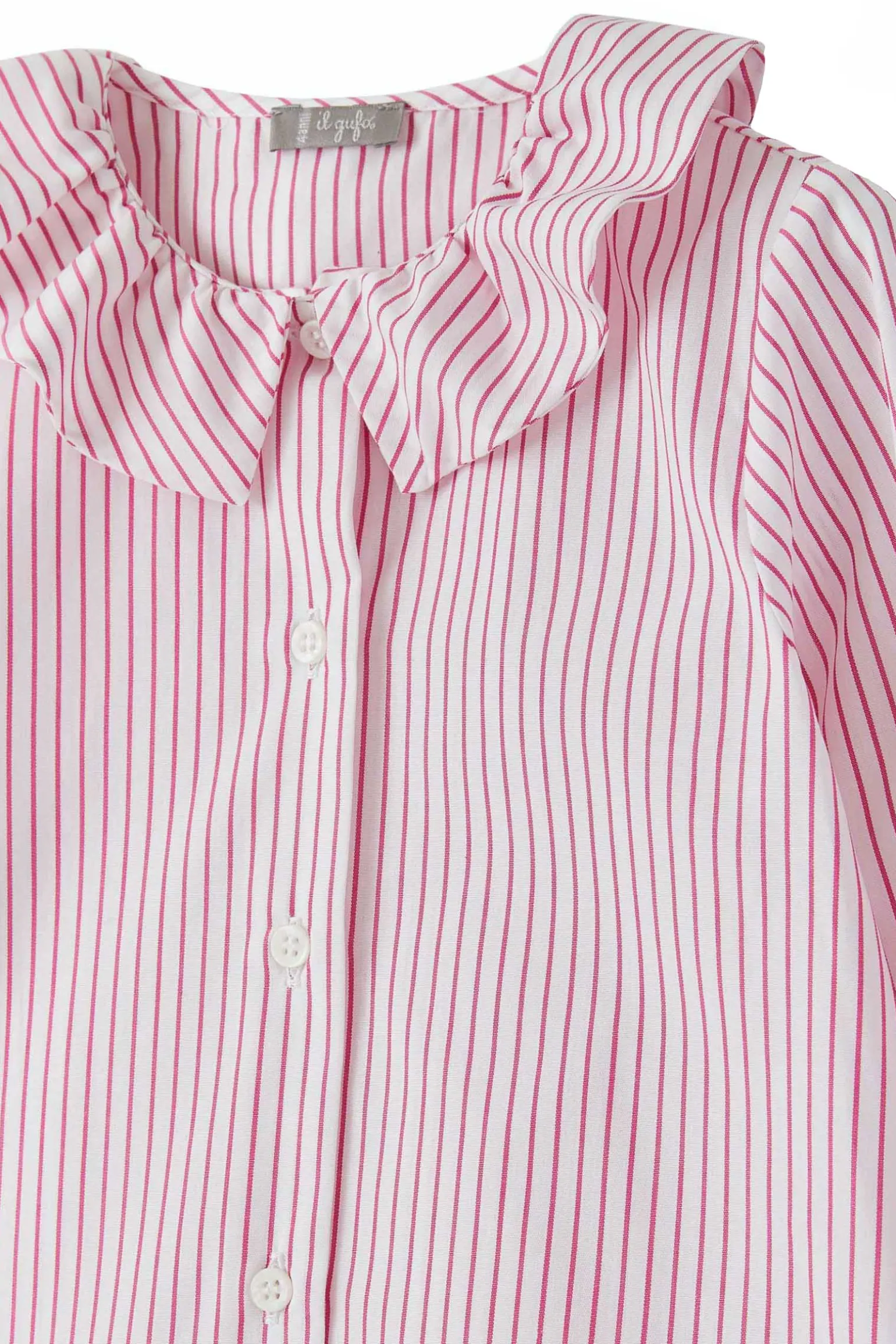 Camicia in cotone con rouches