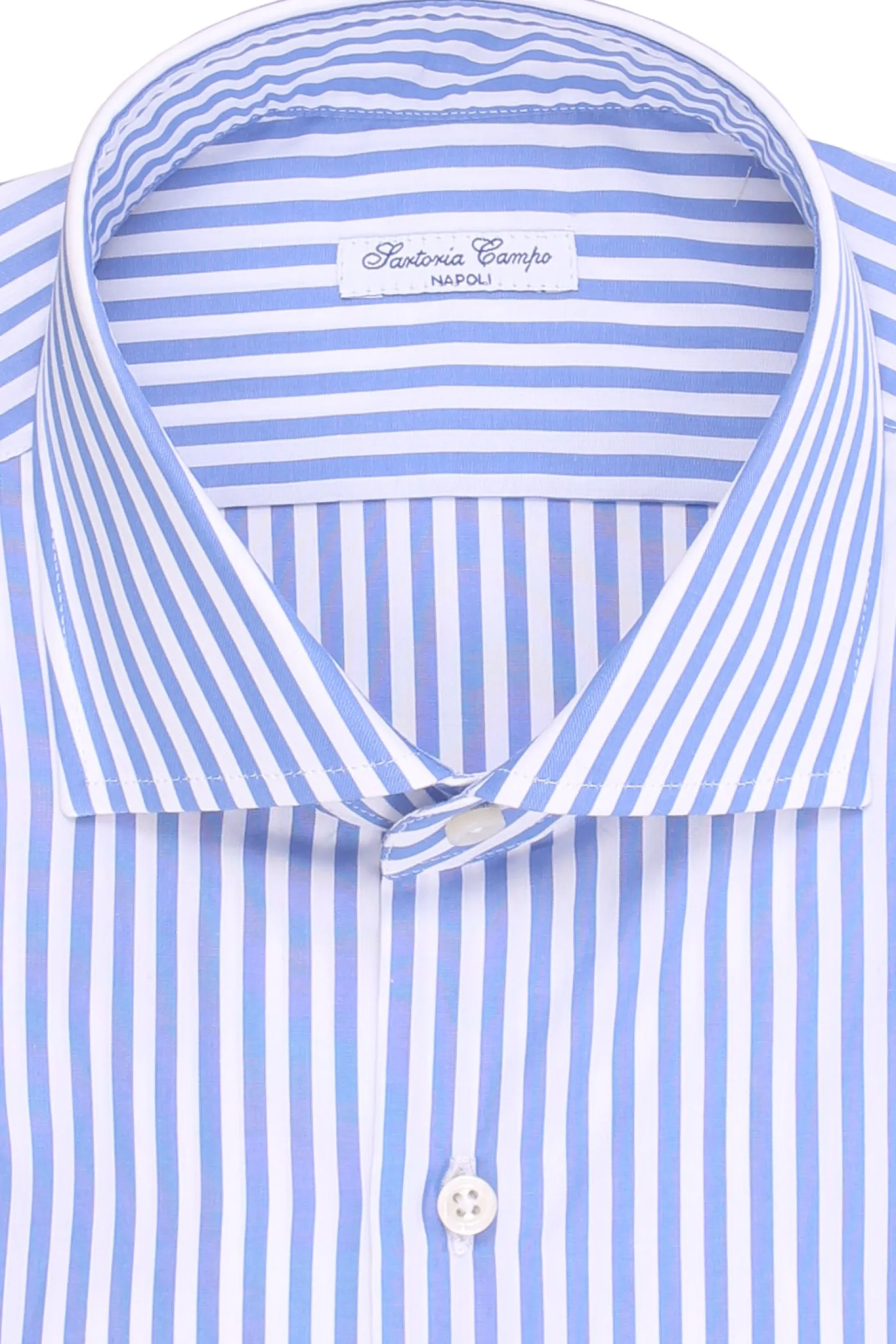 camicia in cotone riga larga