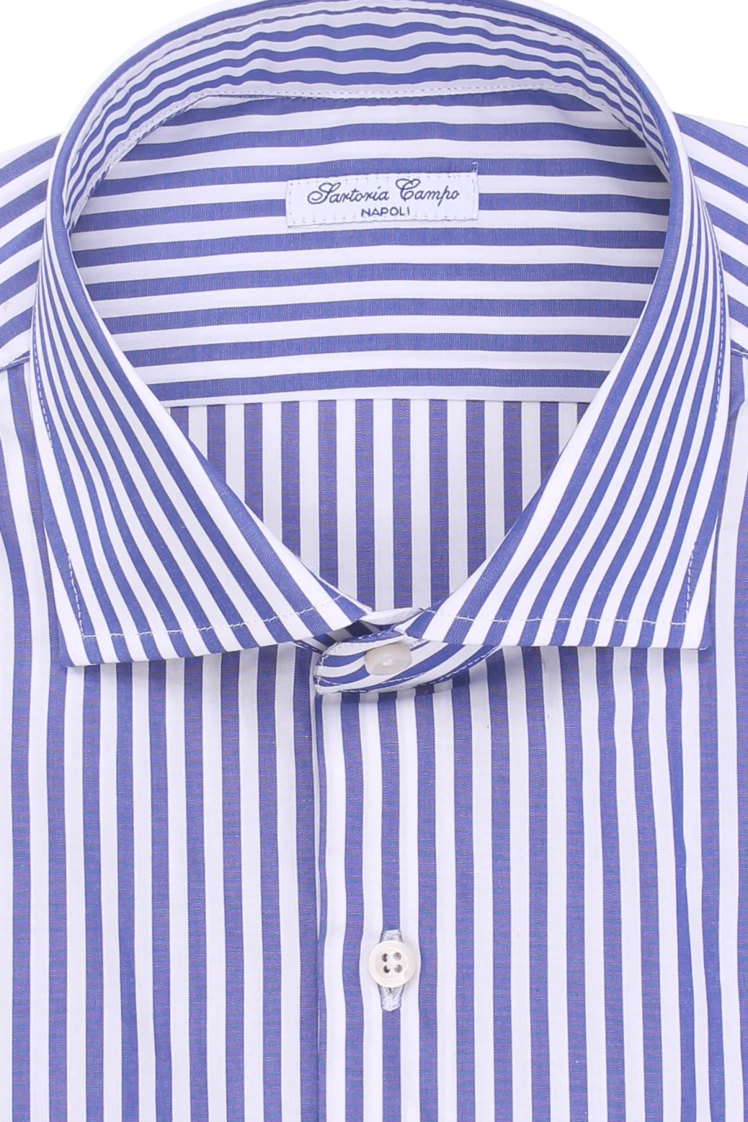 camicia in cotone riga larga
