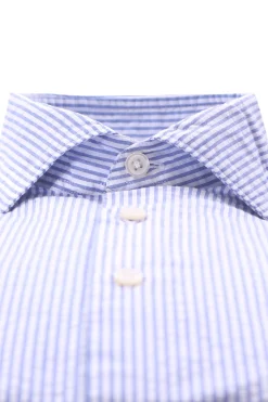 camicia in cotone seersucker