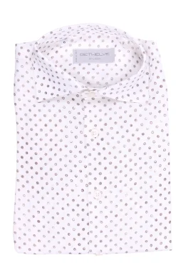 Camicia in lino a pois