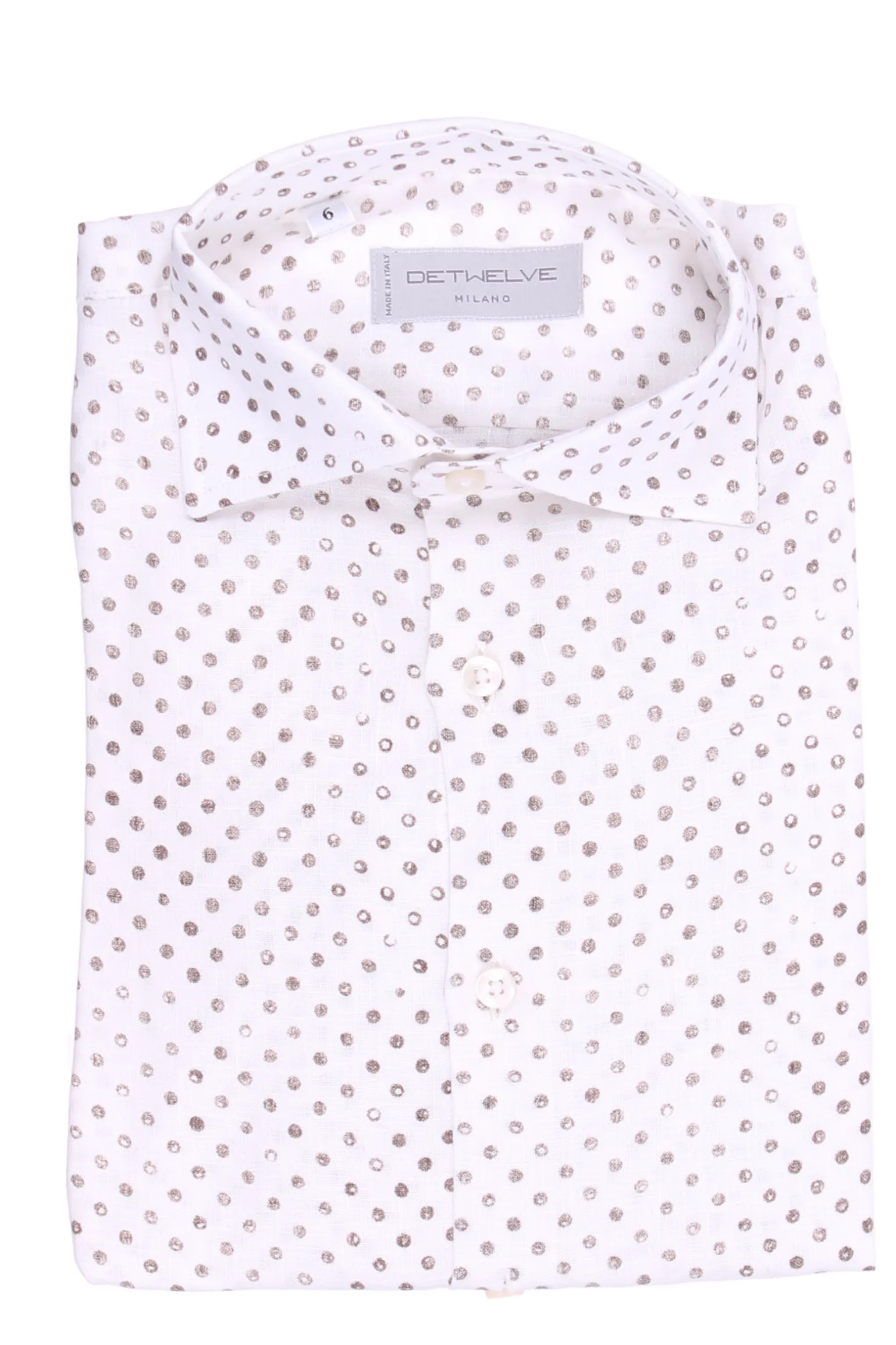 Camicia in lino a pois