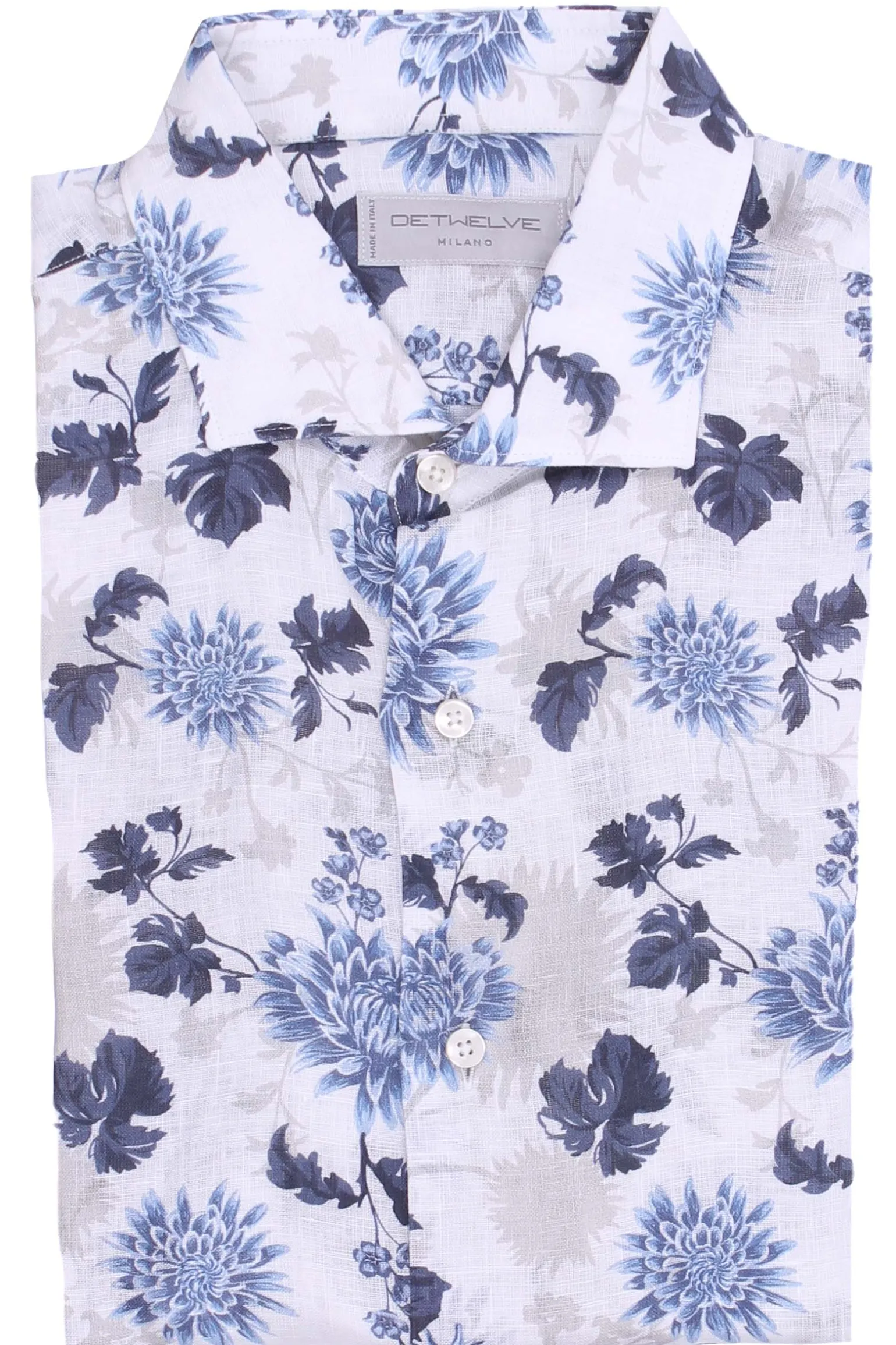 Camicia in lino stampa fiori
