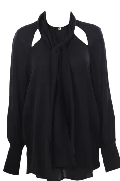Camicia in seta con sciarpa
